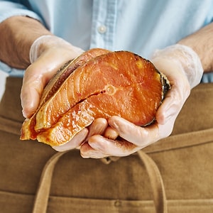 Изображение товара Лосось стейк в маринаде 0.5-0.7кг