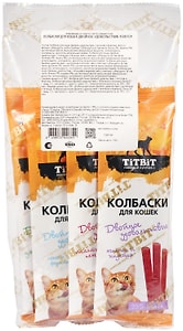 Изображение товара Лакомство для кошек TiTBiT Колбаски Двойное удовольствие 4 вкуса