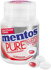 Изображение товара Жевательная резинка Mentos Pure White Клубника 54г