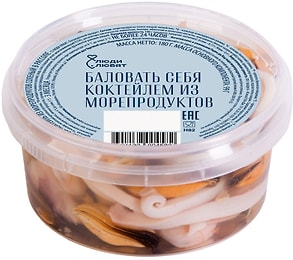 Изображение товара Коктейль  Люди Любят из морепродуктов в рассоле 180г