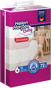 Изображение товара Подгузники-трусики Helen Harper Baby 6 размер XL 15+кг с мягким пояском 72шт