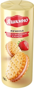 Изображение товара Печенье Яшкино Клубничный крем 190г