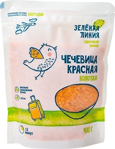 Изображение товара Чечевица Зеленая линия Красная колотая 400г
