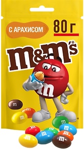 Изображение товара Конфеты M&M'S Драже с арахисом и молочным шоколадом 80г