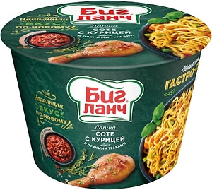 Изображение товара Лапша Биг Ланч Соте с курицей и пряными травами 90г