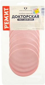 Изображение товара Колбаса Ремит Докторская вареная категории А нарезка 150г