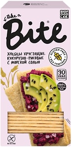 Изображение товара Хлебцы Take a Bite Кукурузно-рисовые с морской солью 150г