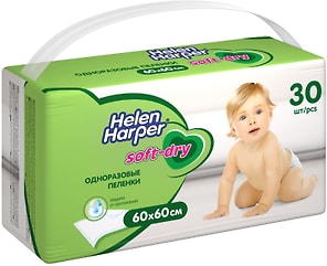 Изображение товара Пеленки Helen Harper Soft&Dry детские одноразовые 60*60см 30шт