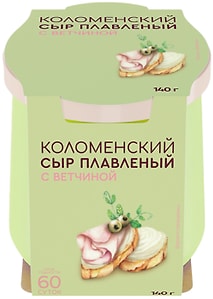 Изображение товара Сыр плавленый Коломенский 50% с ветчиной 140г