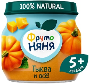 Изображение товара Пюре ФрутоНяня из тыквы с 5 месяцев 80г