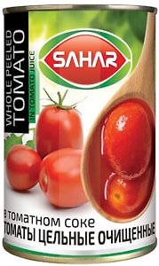 Изображение товара Томаты Sahar цельные очищенные в томатном соке 400г