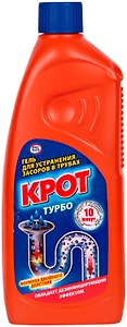 Изображение товара Гель для труб Крот Турбо для устранения засоров 1л