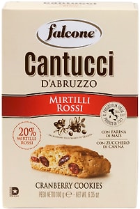 Изображение товара Печенье Falcone Кантуччи с клюквой сахарное 180г