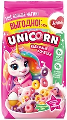 Изображение товара Готовый завтрак Unicorn Радужные колечки с фруктовым вкусом 375г