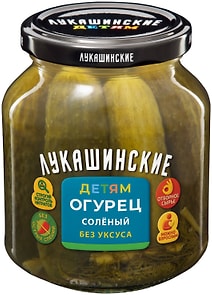 Изображение товара Огурчики Лукашинские Детям соленые 350г