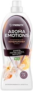Изображение товара Кондиционер для белья Synergetic Aroma Emotions Ваниль-Листья табака-Бергамот 1.8л