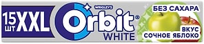Изображение товара Жевательная резинка Orbit XXL White Зеленое яблоко 20.4г