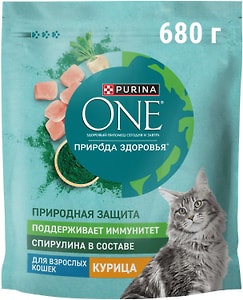 Изображение товара Сухой корм для кошек Purina ONE Природа здоровья с курицей 680г