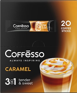 Изображение товара Напиток кофейный Coffesso Caramel 3 в 1 растворимый 20шт
