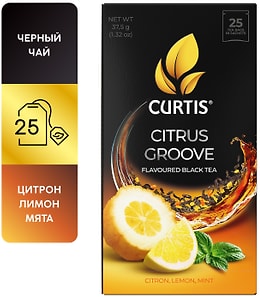 Изображение товара Чай черный Curtis Citrus Groove Лимон-Цитрон-Мята 25*1.5г
