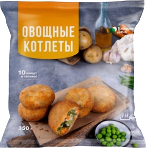 Изображение товара Котлеты овощные Ближняя Дача Фриттеры замороженные 350г