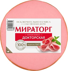 Изображение товара Колбаса Мираторг Докторская категория А 450г