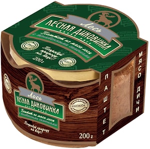 Изображение товара Паштет Лесная диковинка из мяса лося с тыквенными семечками 200г