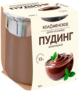 Изображение товара Десерт Коломенский Пудинг Шоколадный из сливок 13% 160г