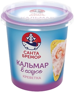 Изображение товара Паста Санта Бремор Кальмар в сливочном соусе с креветкой 150г