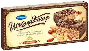 Изображение товара Вафельный торт Шоколадница с арахисом 230г