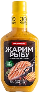 Изображение товара Маринад Костровок Жарим рыбу лимонный с травами 300г