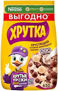 Изображение товара Готовый завтрак Хрутка Duo Шоколадный обогащенный кальцием 650г