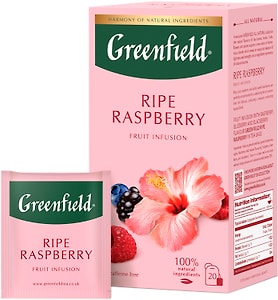 Изображение товара Напиток чайный Greenfield Ripe Raspberry 20*2г