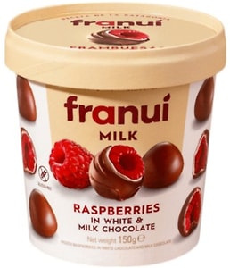 Изображение товара Малина Franui в белом и молочном шоколаде 150г