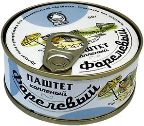 Изображение товара Паштет Пеккони Форелевый копченый 90г