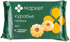 Изображение товара Печенье Маркет Курабье с яблочным повидлом 300г