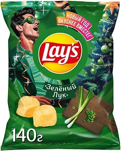 Изображение товара Чипсы Lays Зеленый лук 140г