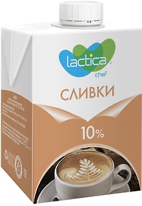 Изображение товара Сливки Lactica 10% 500мл