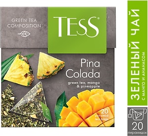 Изображение товара Чай зеленый Tess Pina Colada 20*1.8г