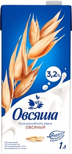 Изображение товара Напиток Овсяша Овсяный 3.2% 1л