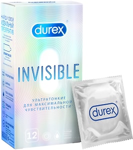 Изображение товара Презервативы Durex Invisible ультратонкие для максимальной чувствительности 12шт