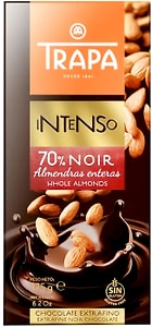 Изображение товара Шоколад Trapa Горький Intenso с цельным миндалем 70% 175г