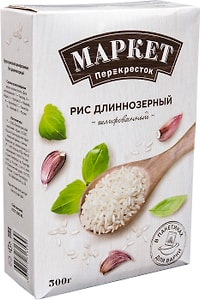 Изображение товара Рис Маркет Перекресток длиннозерный 4пак*125г