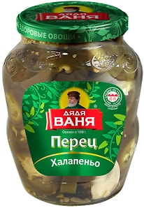 Изображение товара Перец Дядя Ваня Острый Пастеризованный Халапеньо 350г