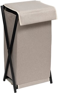 Изображение товара Корзина для белья Violet Элит складная серо-бежевый черный