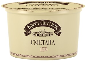 Изображение товара Сметана Брест-Литовск 15% 180г