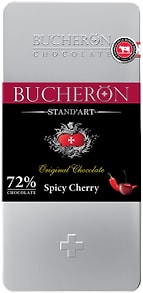 Изображение товара Шоколад Bucheron горький с вишней и острым перцем чили 100г