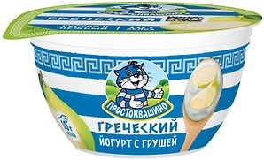 Изображение товара Йогурт Простоквашино греческий с грушей 1.8% 130г