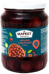 Изображение товара Черешня Маркет Перекресток с косточкой в сиропе 680г