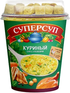 Изображение товара Суп Суперсуп Куриный + гренки 40г